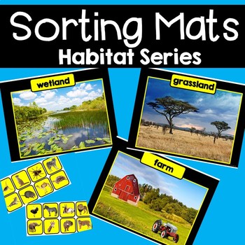Preview of Habitats Sorting Mats Independent Work Station With Real Images