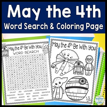 Preview of May the 4th Be With You Word Search: May the Fourth Word Search (Star Wars)