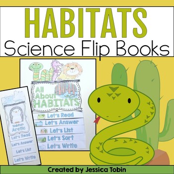 Preview of Habitats and Animal Habitats Flip Books - Science Reading Activities