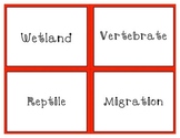 Habitats and Classification Vocabulary Task Cards in Red (