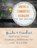 Habitats and Communities Science Vocabulary for your Word Wall
