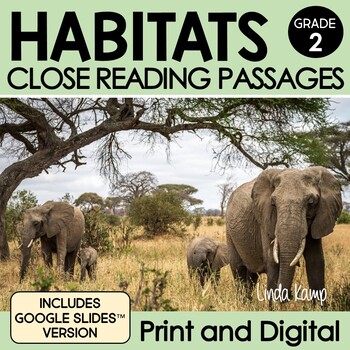 Preview of Habitats and Ecosystems Leveled Reading Comprehension Passages PRINT & DIGITAL