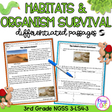Habitats and Organism Survival NGSS 3-LS4-3 Science Differ