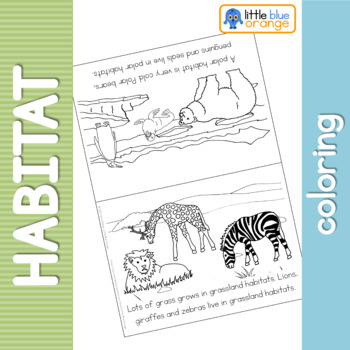 coloring pages of different habitats for animals