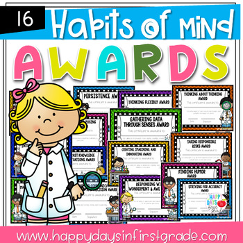 Preview of Habits of Mind (Award Certificates)