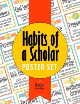 Preview of Habits of a Scholar Poster Set / 8.5" x 11"