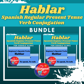 Preview of Hablar - Spanish Regular Present Tense Verb Conjugation Bundle