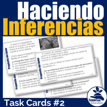 SPANISH-Español Tarjetas en Poesia-Responding to Poetry Task Cards