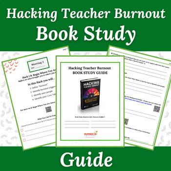 Preview of Hacking Teacher Burnout Book Study Guide