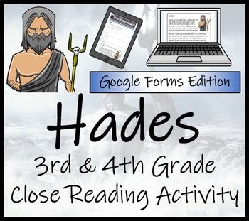 Preview of Hades Close Reading Activity Digital & Print | 3rd Grade & 4th Grade