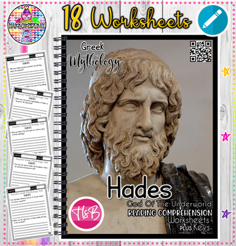 Preview of Hades Greek God |Mythology Worksheets | Reading Comprehension + Answers