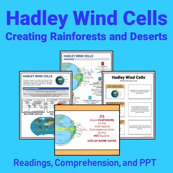 Preview of Hadley Wind Cells Weather and Geography Reading Comprehension Passages Activity