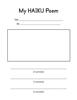 Haiku Poem - Simple Intro, Planning, & Writing by Vivi Wo | TPT