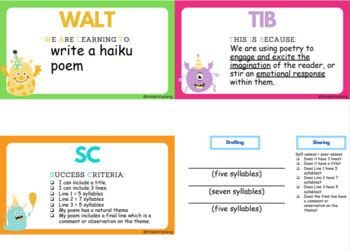 Preview of Haiku Poems - EDITABLE PowerPoint | Poetry Lesson Ready to Teach