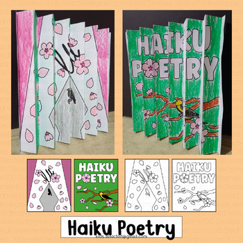 Preview of Haiku Poetry Activities Writing Lesson Bulletin Board Coloring Agamograph Craft