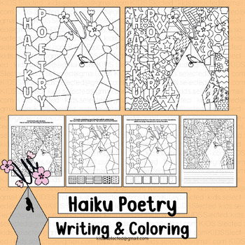 Preview of Haiku Poetry Lesson Activities Coloring Pages Writing Project Japanese Art