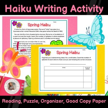Preview of Haiku Poetry Lesson and Spring Writing Paper FREEBIE!