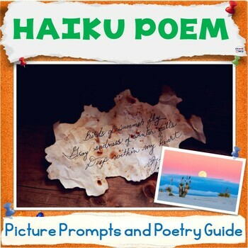 Preview of Haiku Poetry Mini Lesson - Middle School Poem Templates, Writing Activity Packet