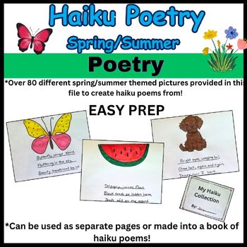 Preview of Haiku Poetry Templates | Summer and Spring themed