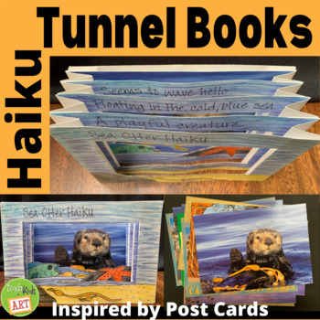 Preview of Haiku Tunnel Books: Art & Haiku Writing Project using Postcards for Prompts