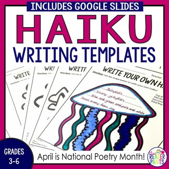Preview of Haiku Templates - Writing Poetry - National Poetry Month - Haiku Writing Shapes