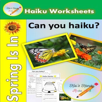 Preview of Haiku poems:  Haiku poems middle school worksheets