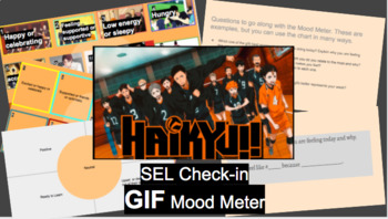 Preview of Haikyuu GIF Mood Meter- Social Emotional Learning- Classroom Management 