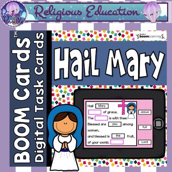 Preview of Hail Mary Prayer - BOOM Cards (Digital & Distance Learning)