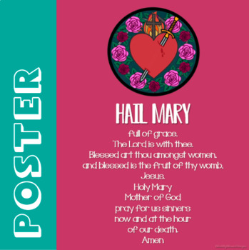 Preview of Hail Mary Poster & Prayer Cards