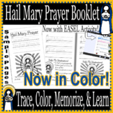 Hail Mary Prayer Booklet: Trace, Color, and Sectioned Expl