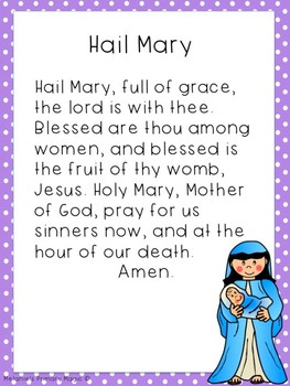 Hail Mary Prayer Packet by Melanie's Primary Magic | TpT