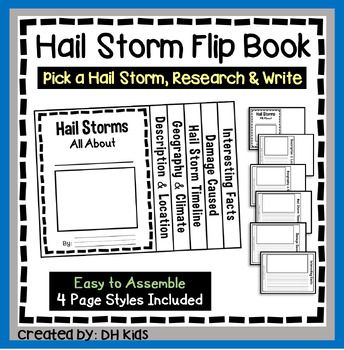 Preview of Hail Storm Flip Book, Weather Research Project, Natural Disaster Science Report