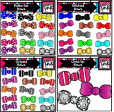 Hair Bow and Bow Tie Clip Art BUNDLE (Erin's Ink Clipart)