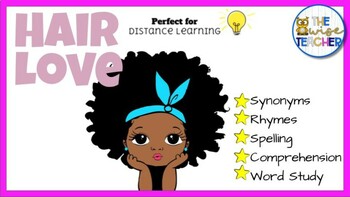 Preview of Hair Love Black History Month | Reading Comprehension Digital Resource Task Card