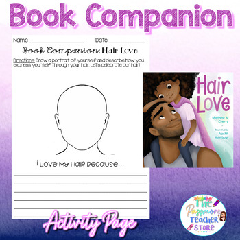 Preview of Hair Love Book Companion Activity l I Love My Hair Because...