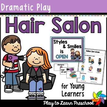 Preview of Hair Salon Dramatic Play Printables for Preschool PreK