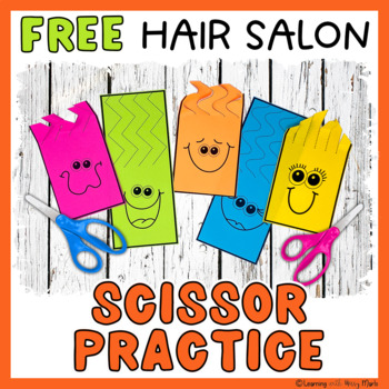 hair salon scissor cutting practice sheets free printable tpt