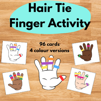 Preview of Hair Tie Finger Matching Activity Fine Motor Skills Color Recognition