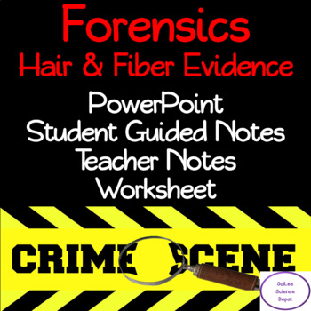Hair and Fiber Evidence: PowerPoint, illustrated Student Notes, Worksheet