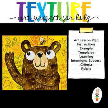 Preview of Hairy Bear - Elements of Art Lesson Plan