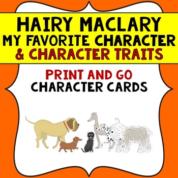 Preview of Hairy Maclary from Donaldson's Dairy and Friends Character Traits.