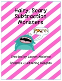 Hairy, Scary Subtraction Monsters Math Craftivity