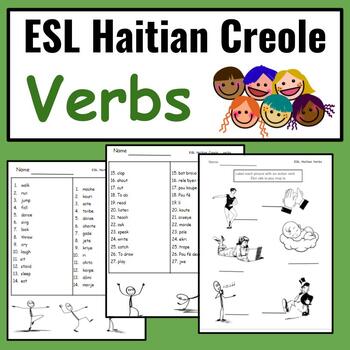 Preview of Haitian Creole Speakers ESL Newcomer Activities - ESL vocabulary - VERBS