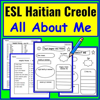 Preview of Haitian Creole to English: All About Me -ESL Newcomer Activities- Back-to-School