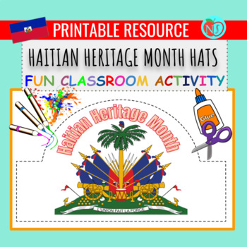 Preview of Haitian Heritage Month HATS | COLOR CUT AND PASTE HAT ACTIVITY | MAKE HATS