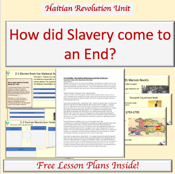 Preview of Haitian Revolution Lesson Plan | Full Unit | Age of Revolutions | Toussaint