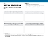 Haitian Revolution Web Quest Graphic Organizer