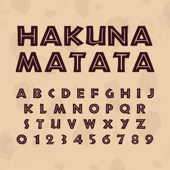 Preview of Hakuna Matata Font | Jungle Letters | FontStation