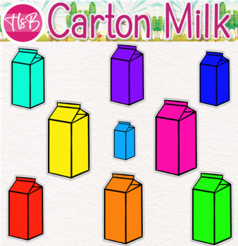Preview of Half Gallon Cow, Soy & Almond Milk Carton Clipart | PNG | 64 fl oz |