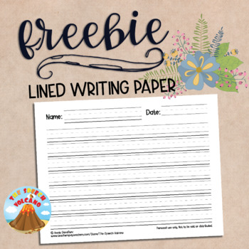Printable lined paper – wide ruled – US-Letter-size - up2dateskills